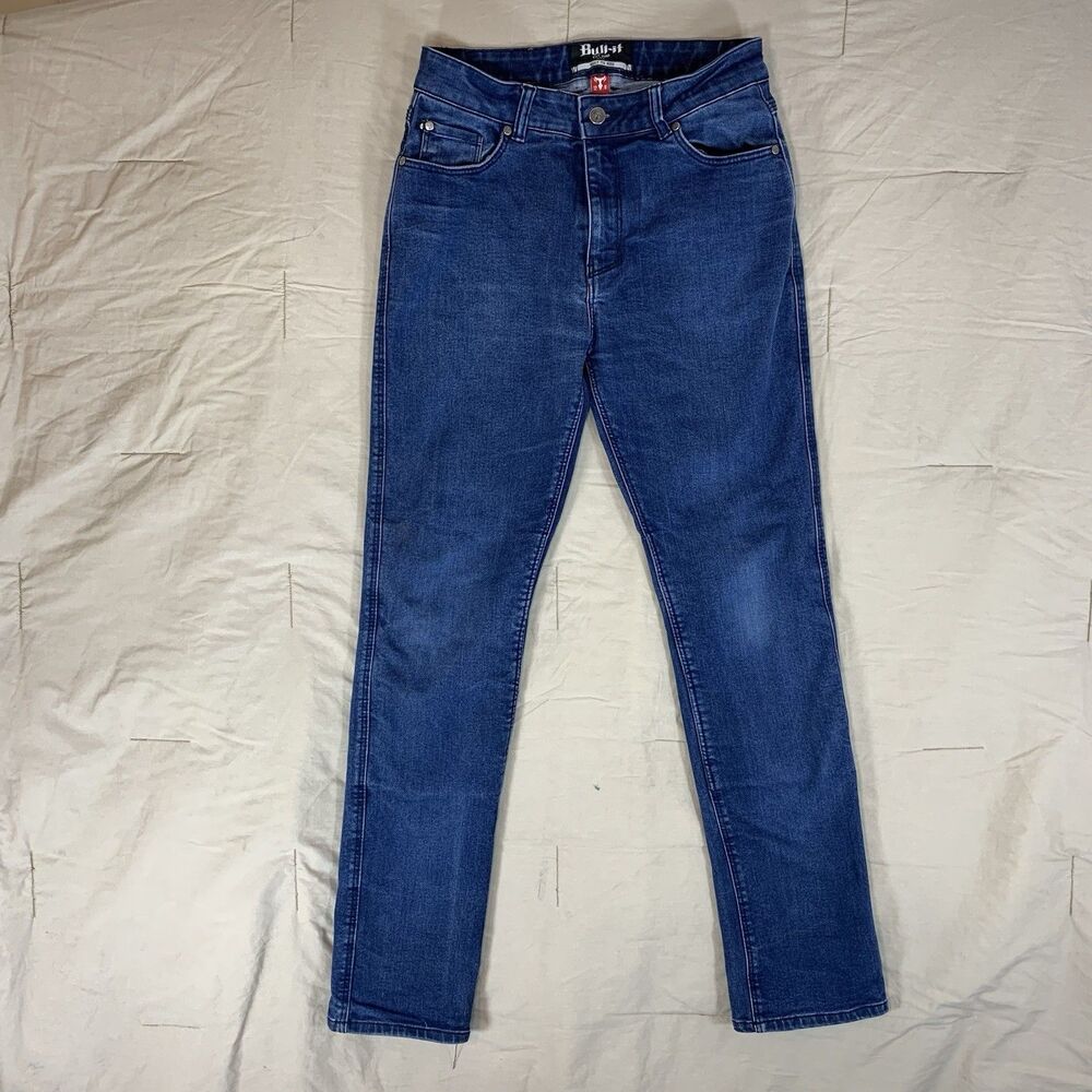 Bull-it Motorcycle Jeans Women’s 12 R Blue Straight Leg Tactical Padded AA 29x30